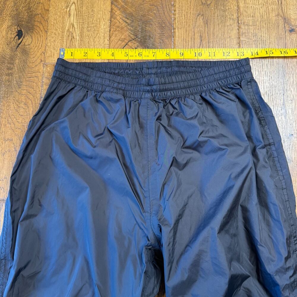 Harley Davidson Windbreaker Stirrup Rain Pants Black Nylon Waterproof Riding M - Picture 3 of 7